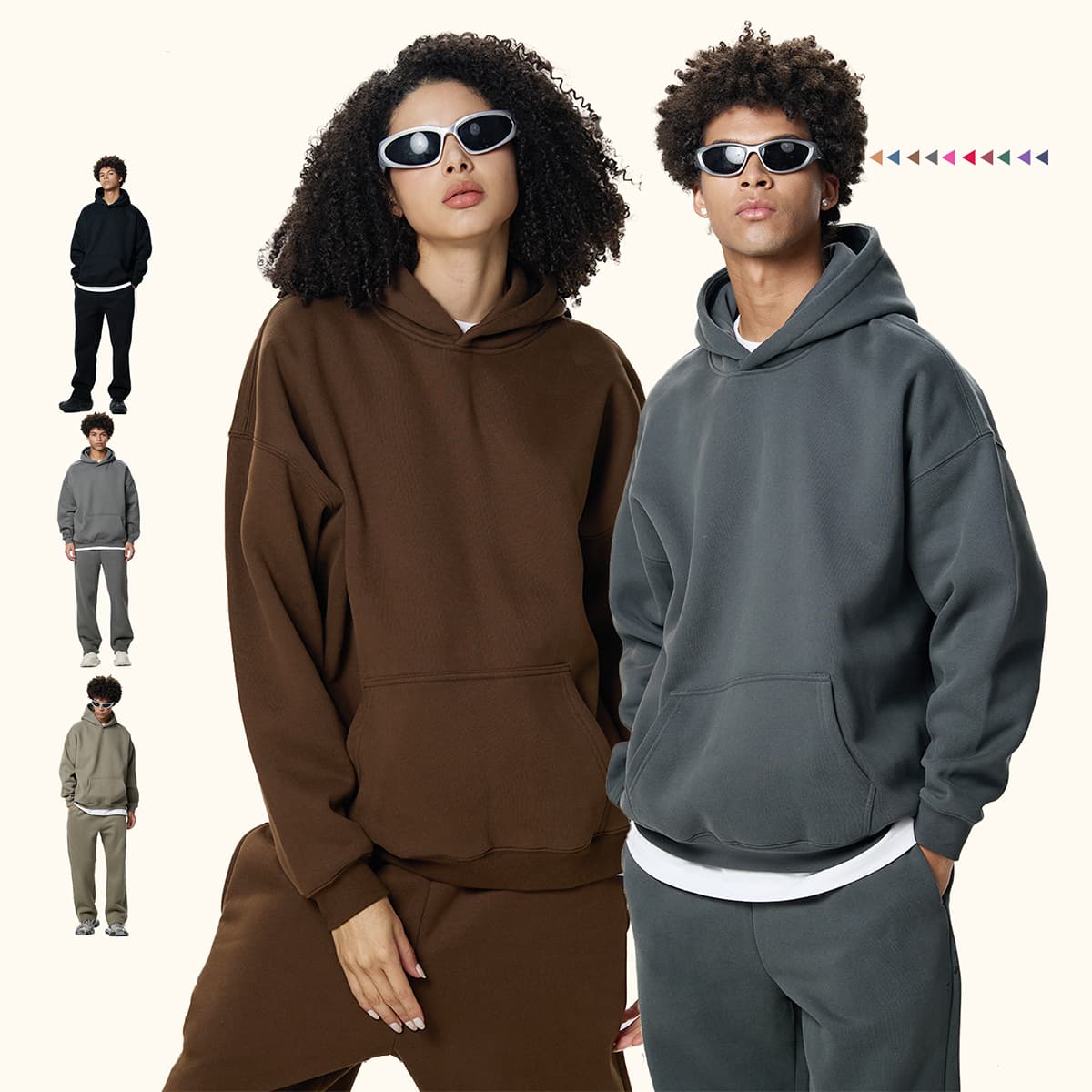 Fleece 350Gsm Unisex Oversized Hoodie S-5XL thumbnail 2