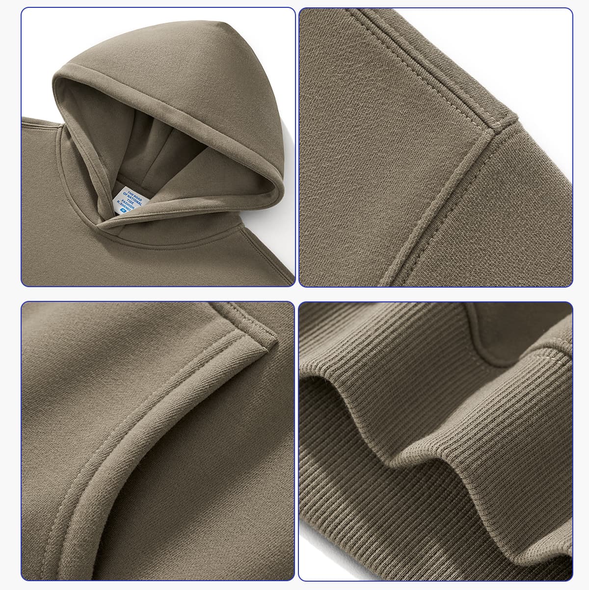 Fleece 350Gsm Unisex Oversized Hoodie S-5XL – detail 7