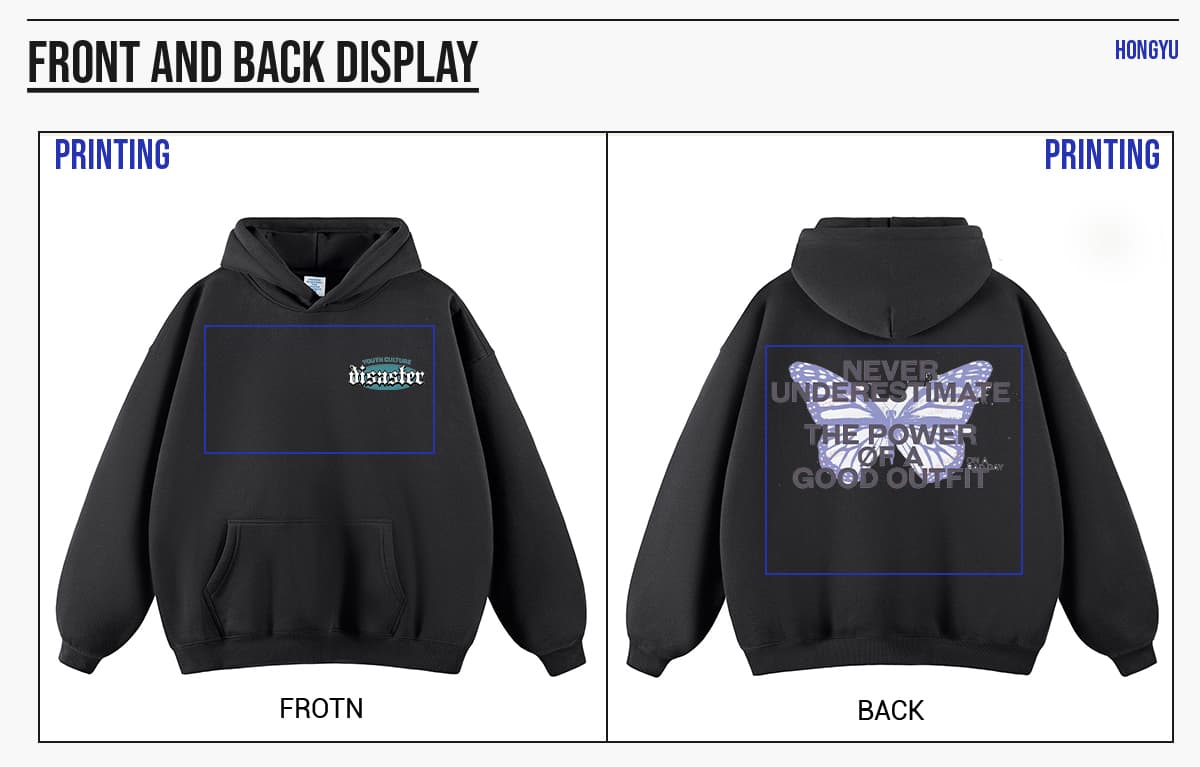 Fleece 350Gsm Unisex Oversized Hoodie S-5XL – detail 8