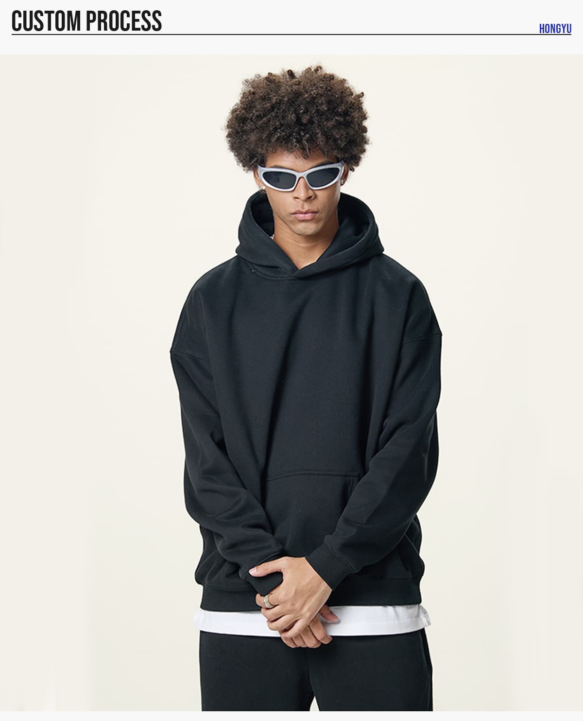 Fleece 350Gsm Unisex Oversized Hoodie S-5XL – detail 9