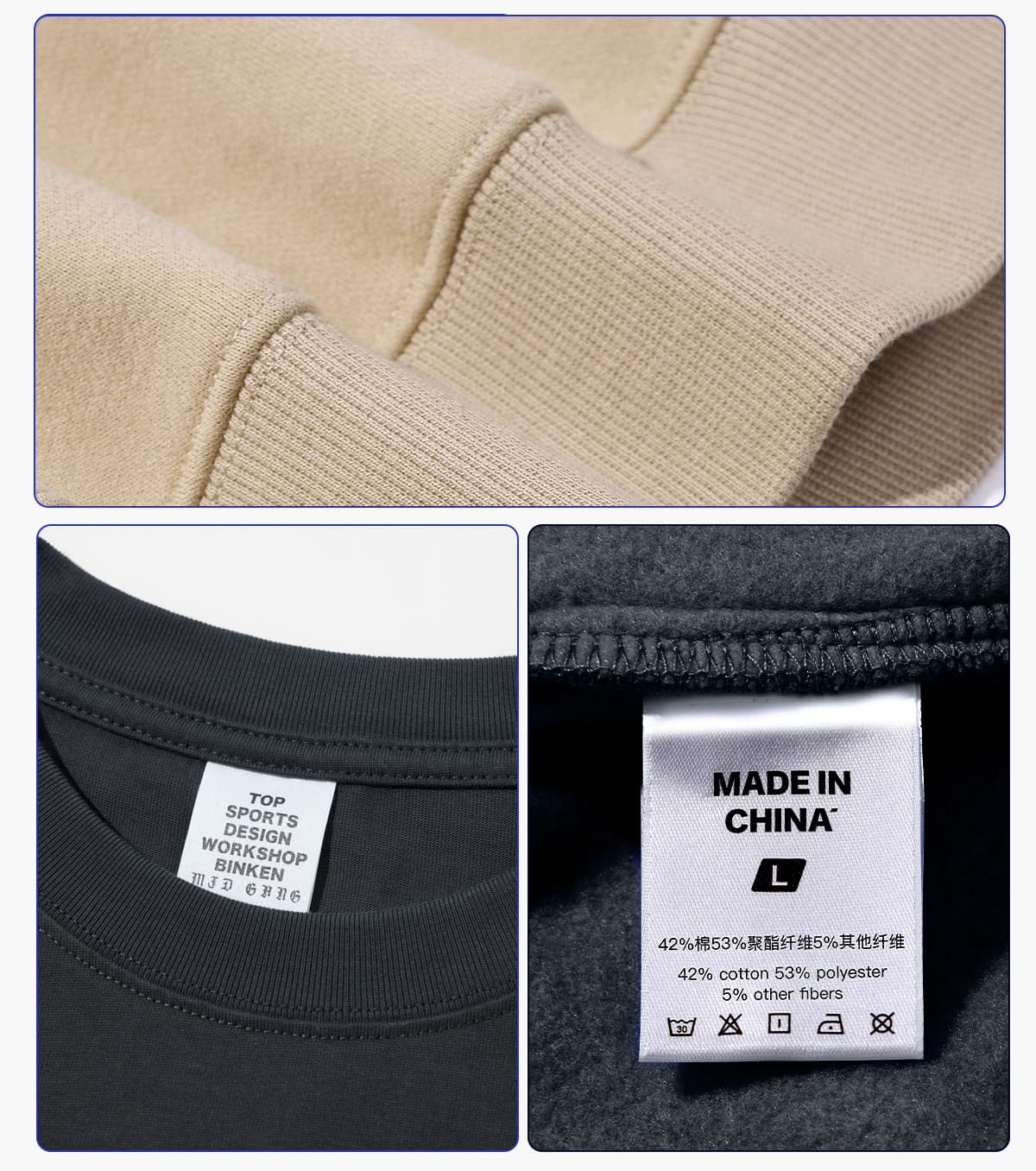 Fleece 350Gsm Overszied Crewneck Sweatshirt – detail 7