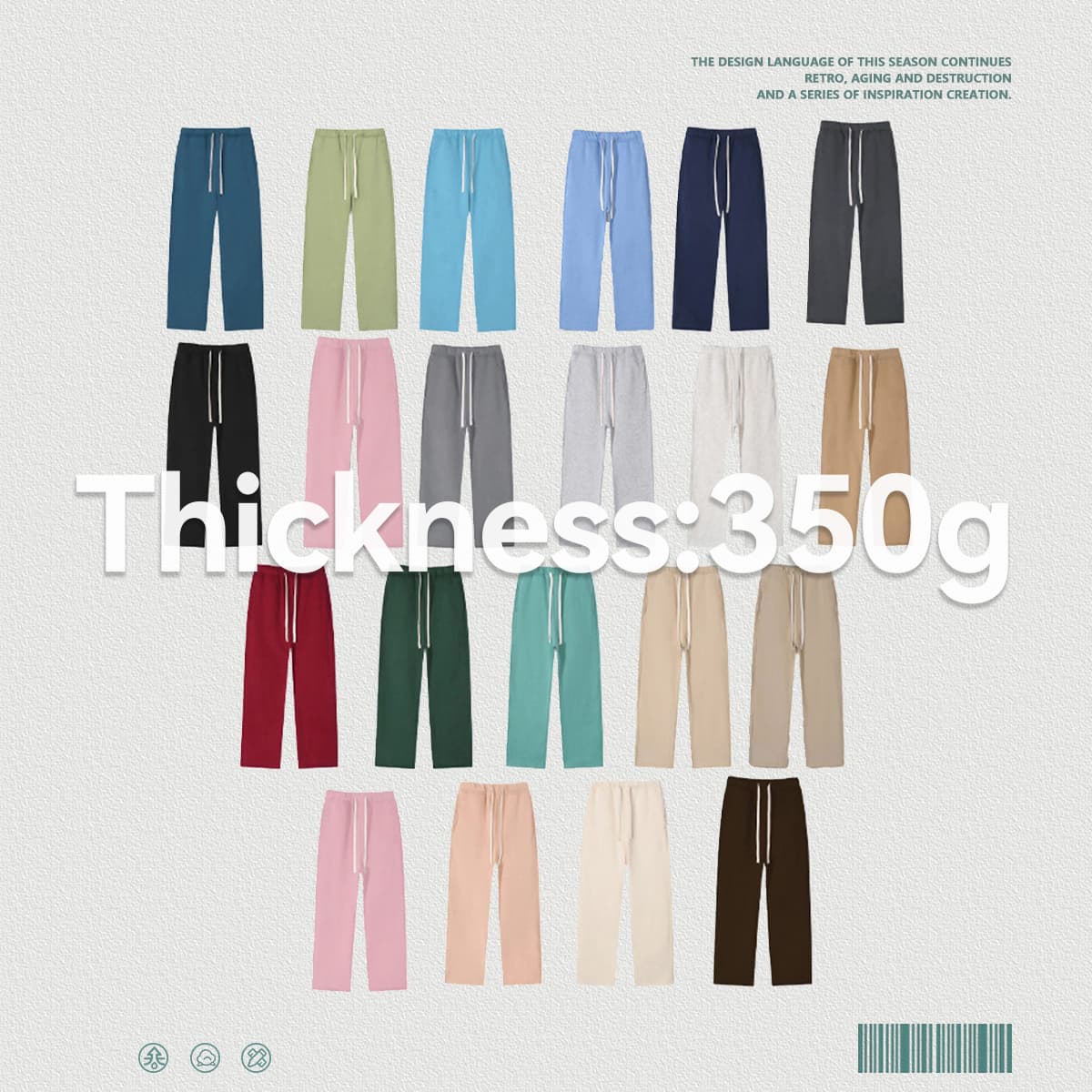 Fleece 350Gsm Straight Leg Sweatpants thumbnail 3