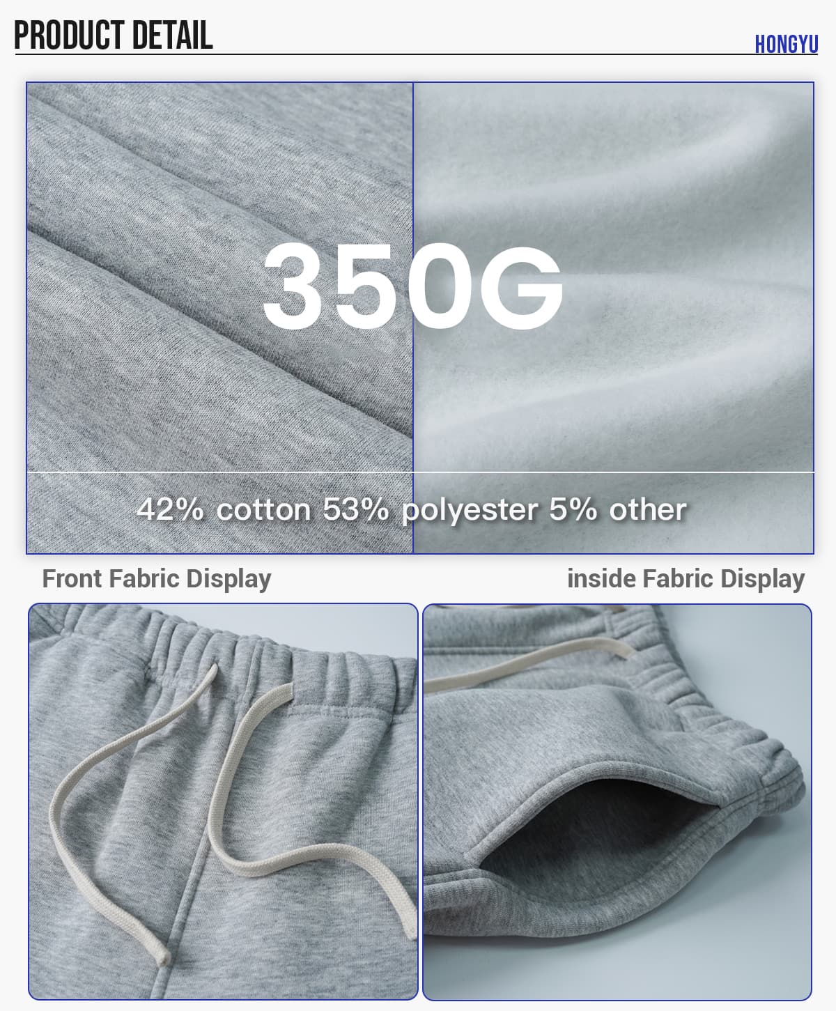 Fleece 350Gsm Straight Leg Sweatpants – detail 6
