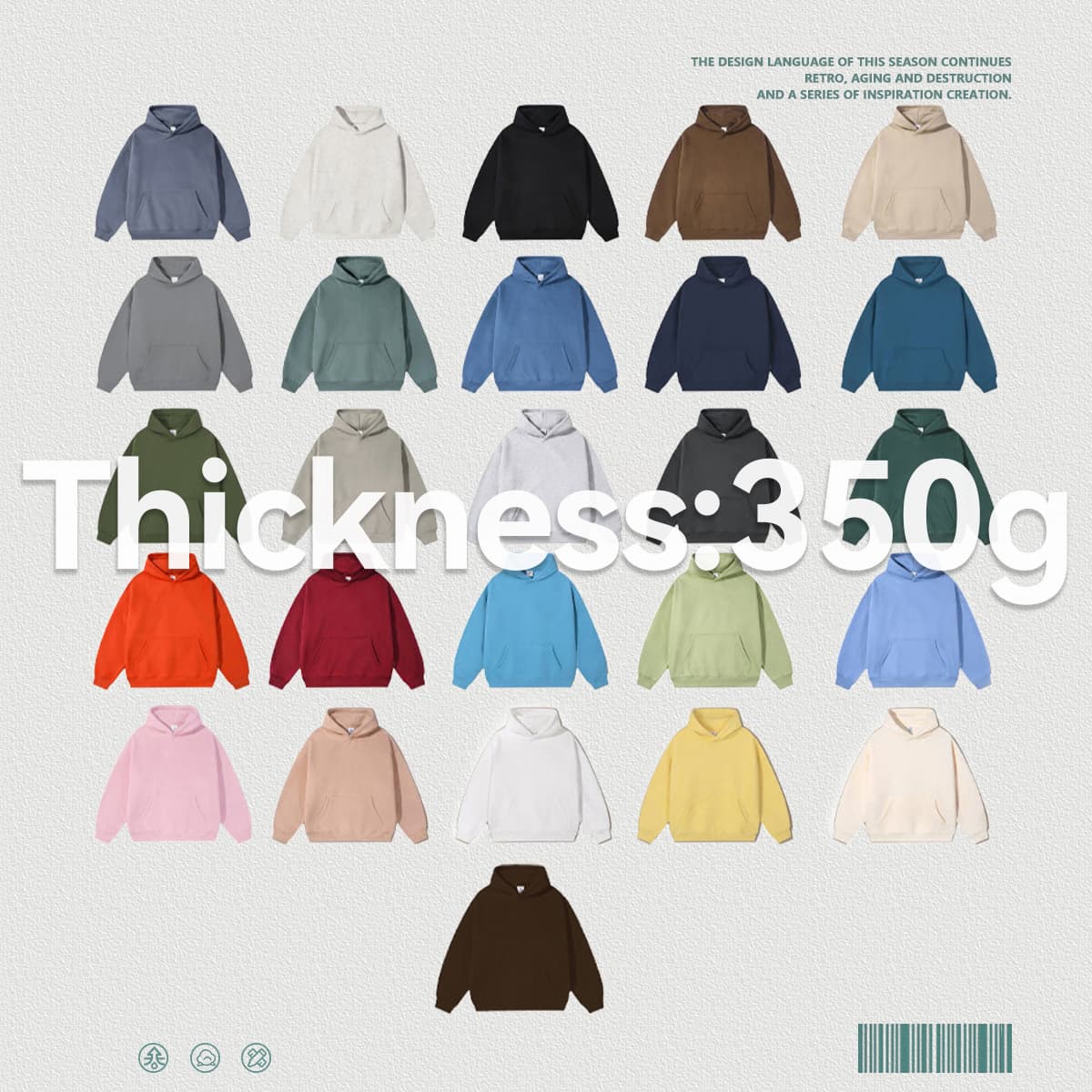 Fleece 350Gsm Oversized Hoodie without String thumbnail 3