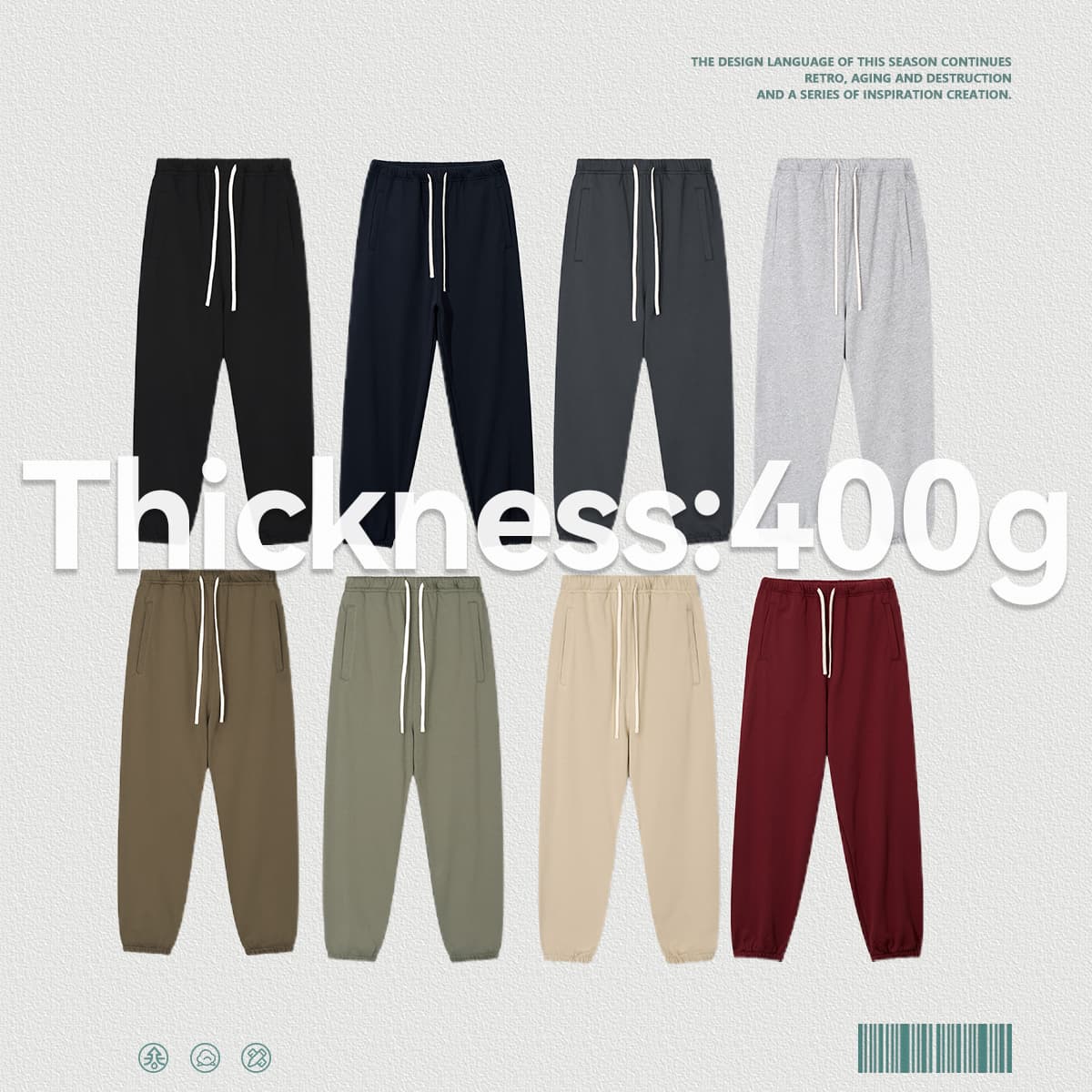 Heavy French Terry 400Gsm Joggers thumbnail 2