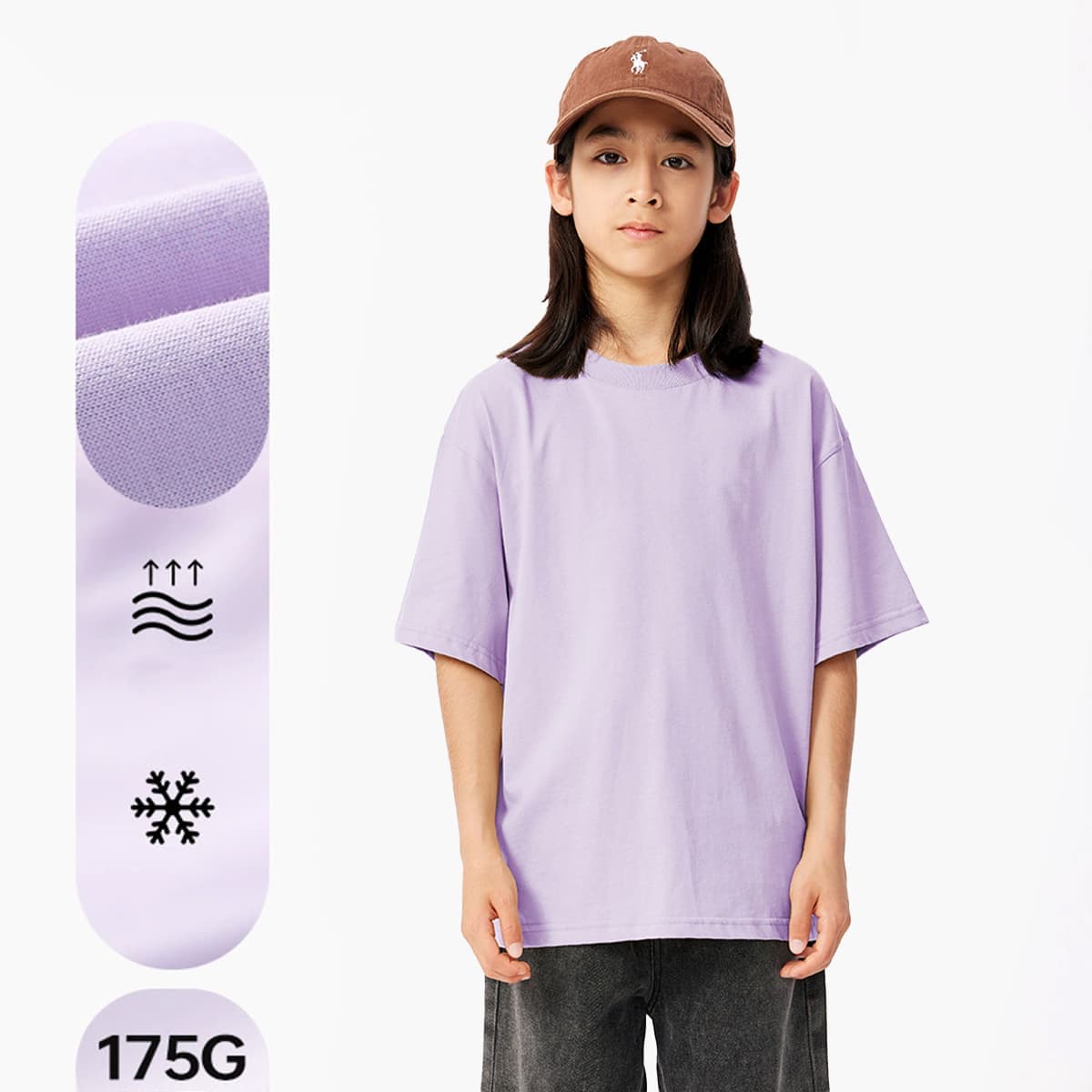 Kids’ Cotton 175GSM Breathable Cooling T-Shirt thumbnail 3