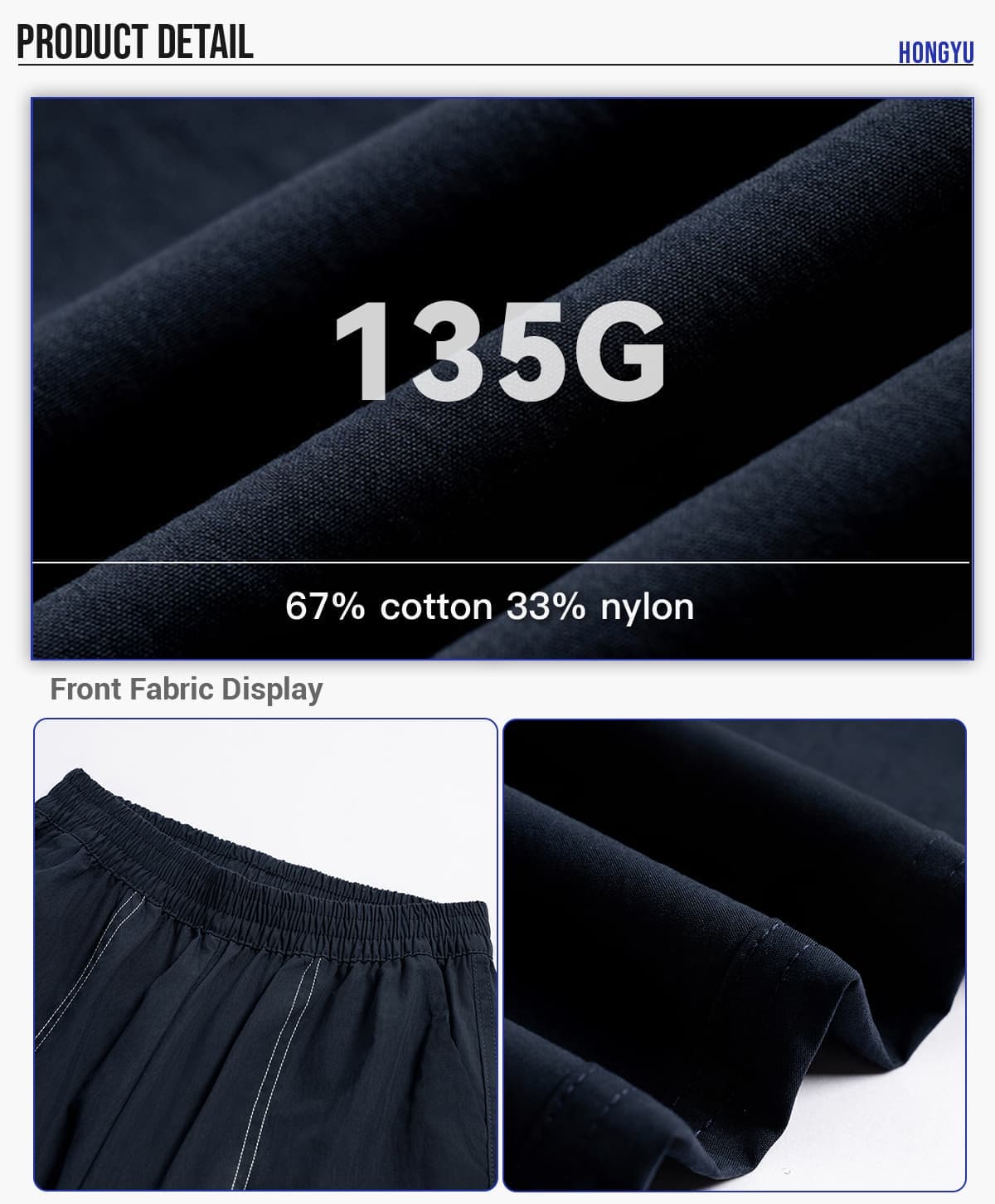 Casual Wide-Leg Woven Trousers For Kids – detail 5