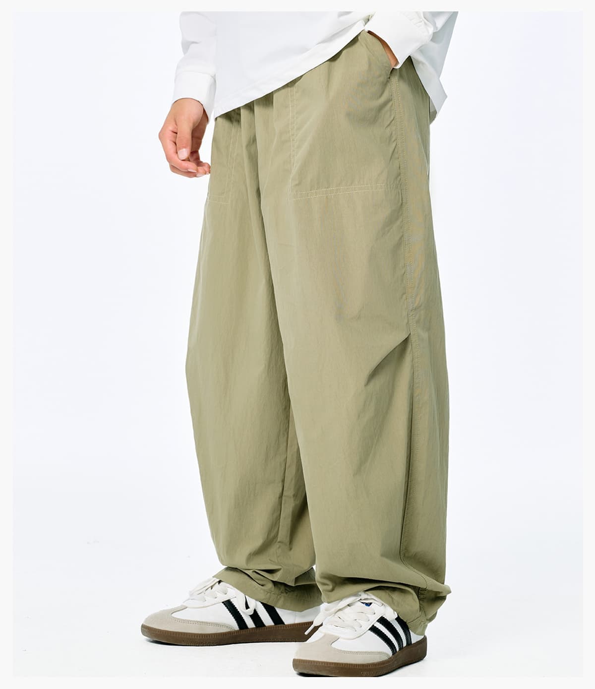 Casual Wide-Leg Woven Trousers For Kids – detail 10