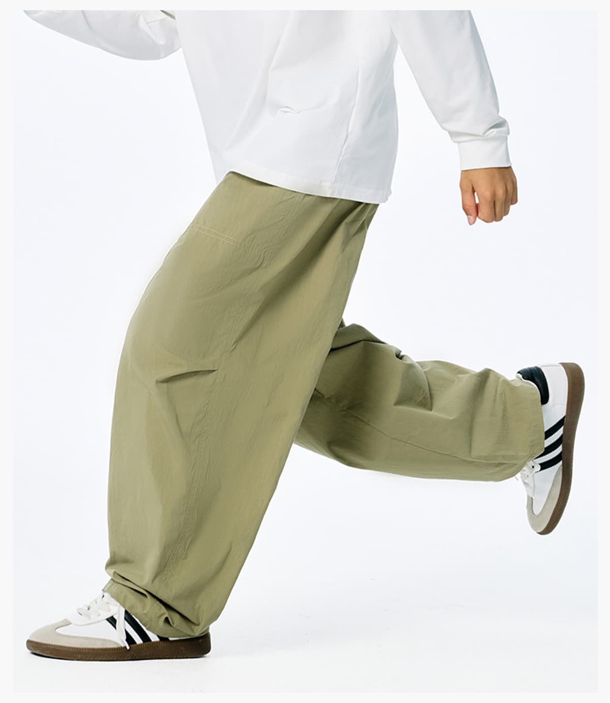 Casual Wide-Leg Woven Trousers For Kids – detail 11