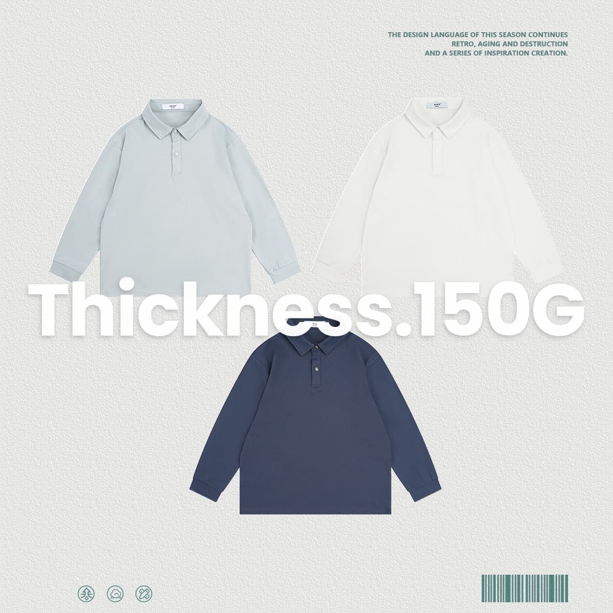 Kids’ Quick-Dry Lightweight Long Sleeve Polo thumbnail 3