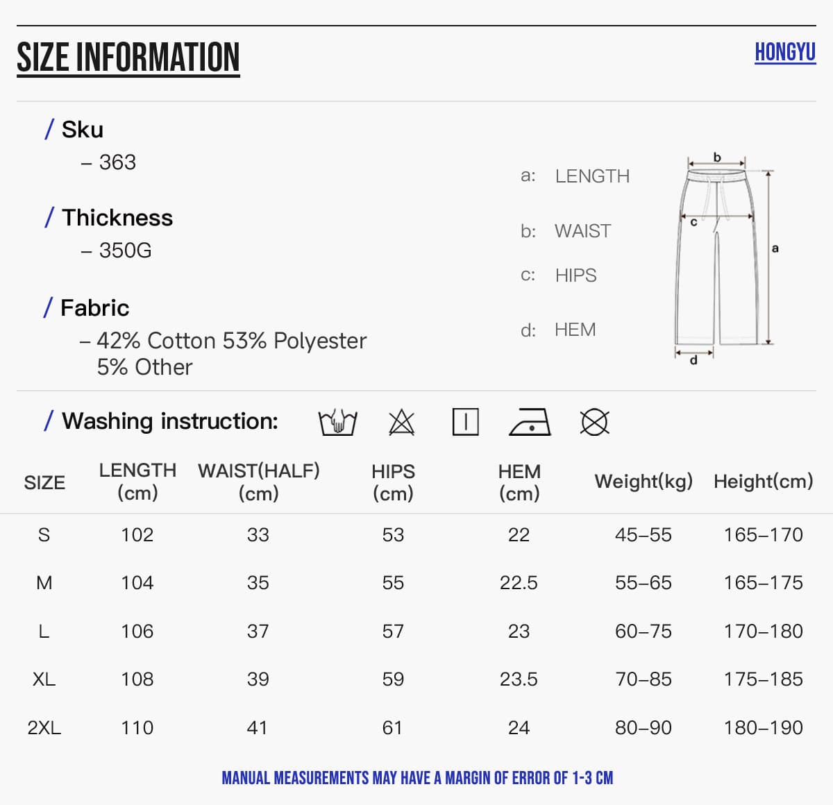 Heavy 350Gsm Fleece Oversized Sweatpant – detail 2