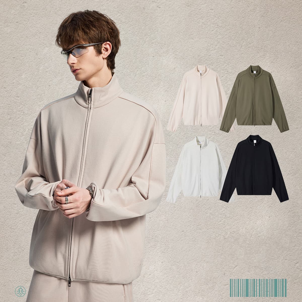 Heavy Terry 445Gsm Zip-up Oversized Jacket