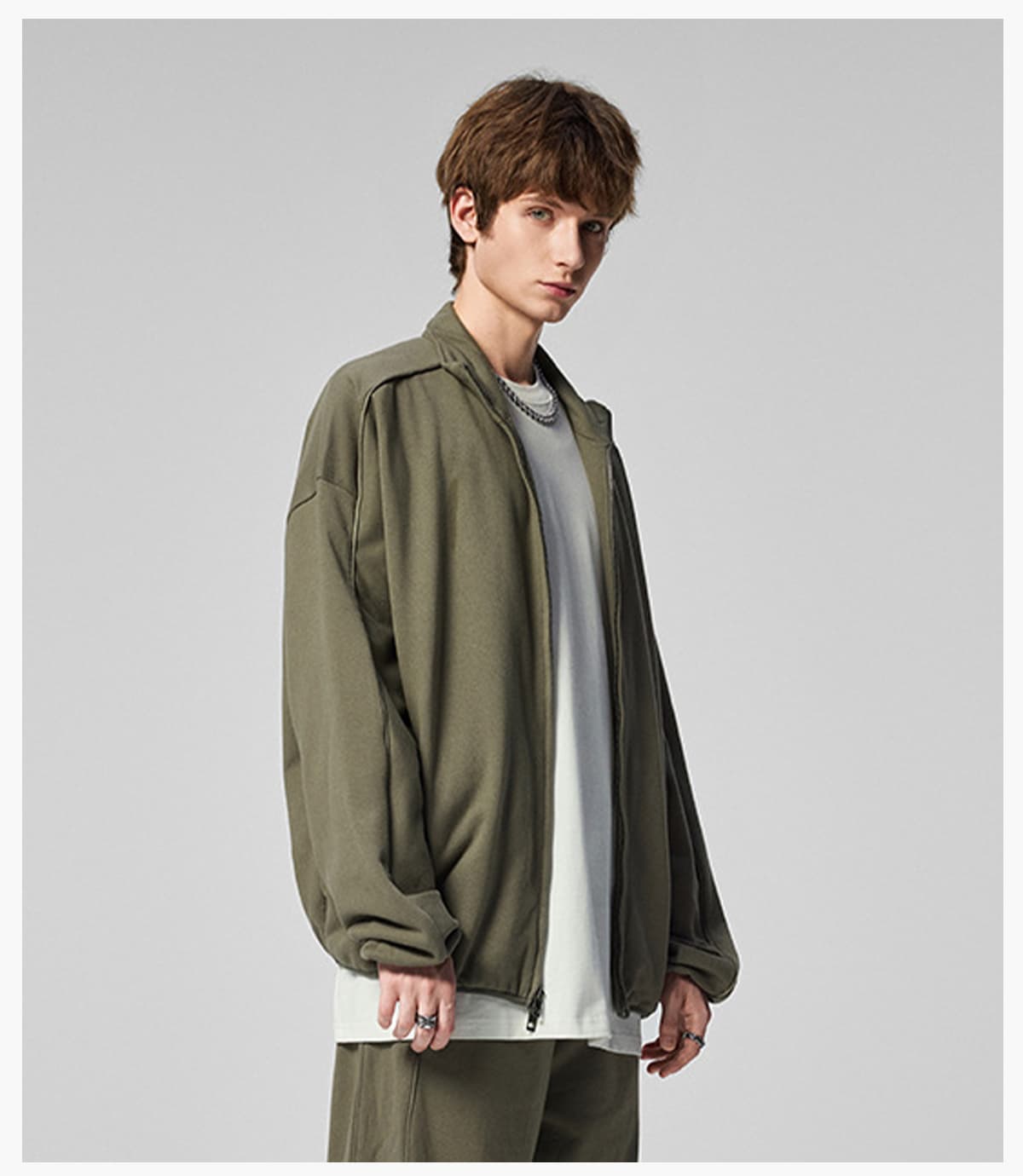 Heavy Terry 445Gsm Zip-up Oversized Jacket – detail 9
