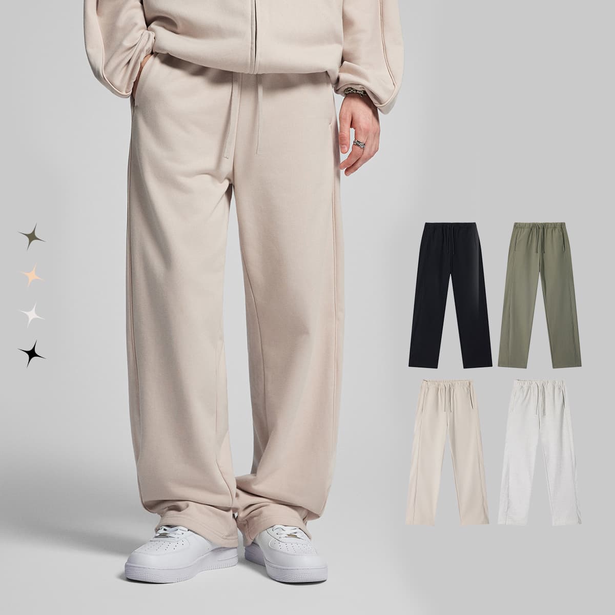 Heavy Terry 445gsm Straight Leg Sweatpants