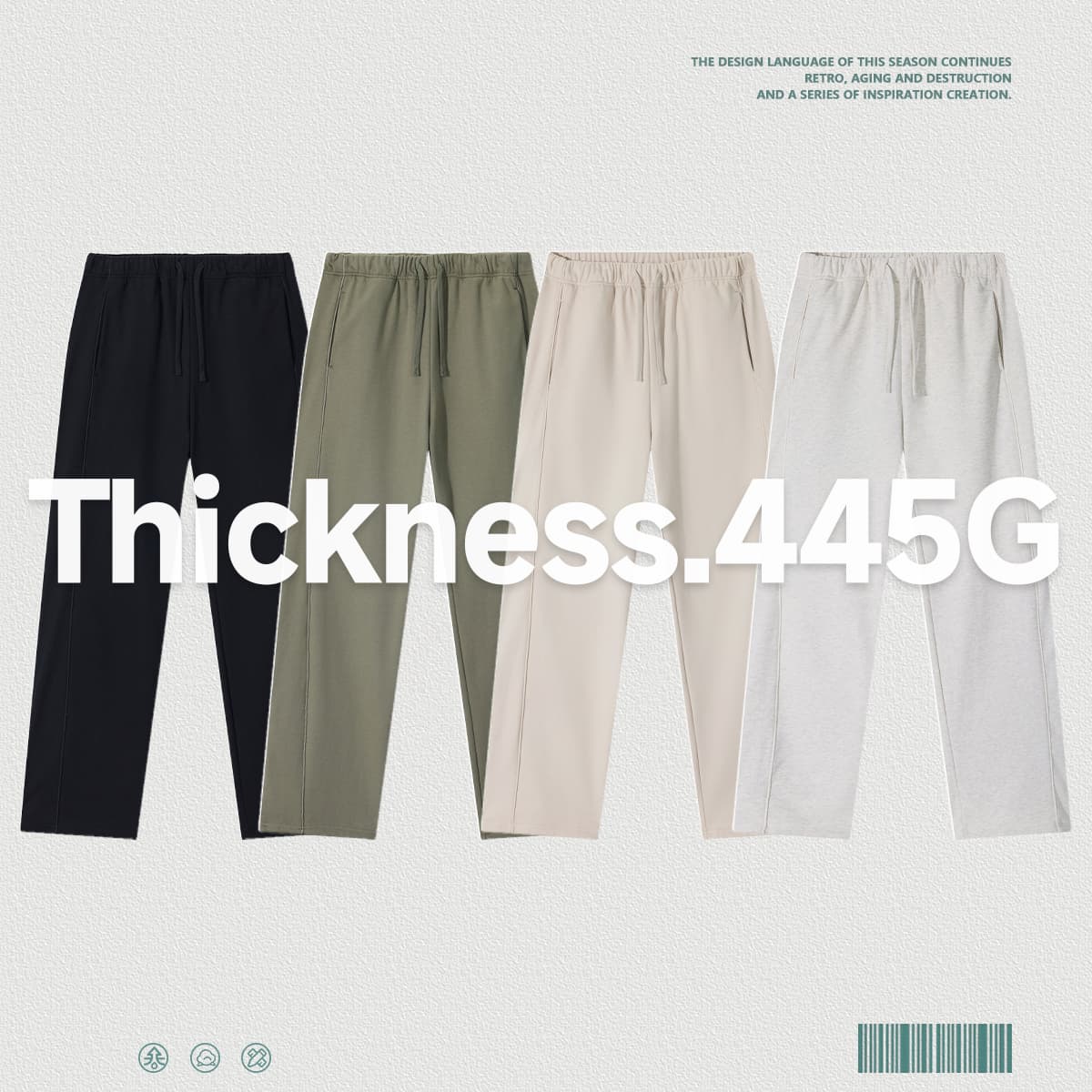 Heavy Terry 445gsm Straight Leg Sweatpants thumbnail 3