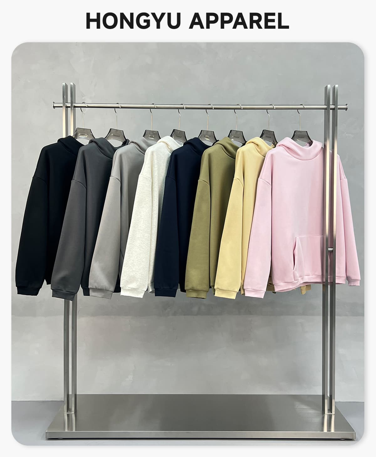 Oversized Polar Fleece 365gsm High-Neck Hoodie – detail 1