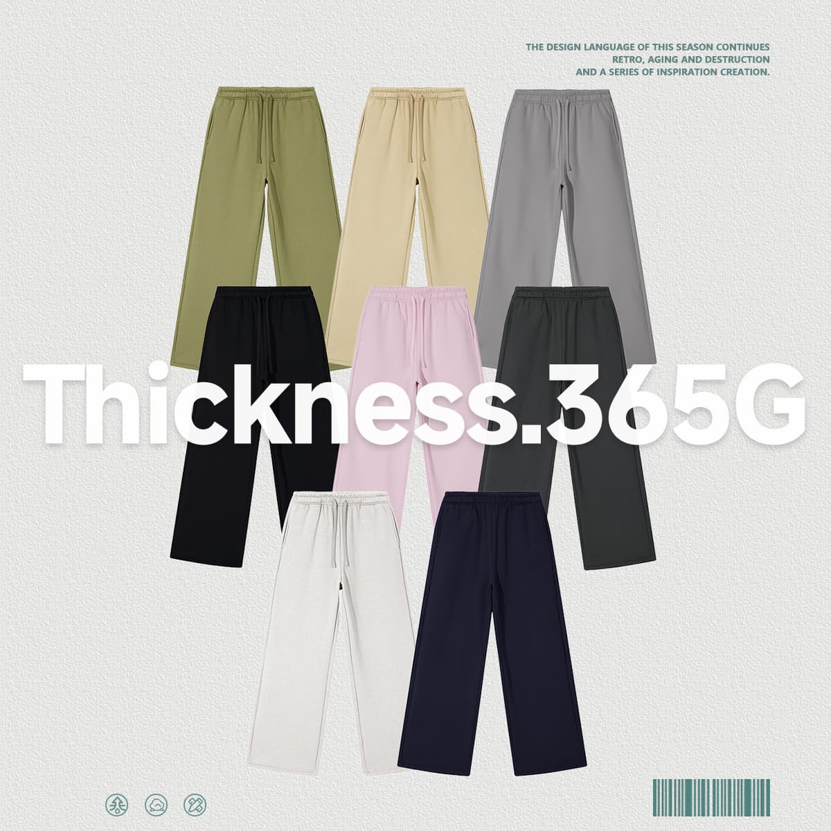 Polar Fleece 365gsm Straight Leg Sweatpants thumbnail 3