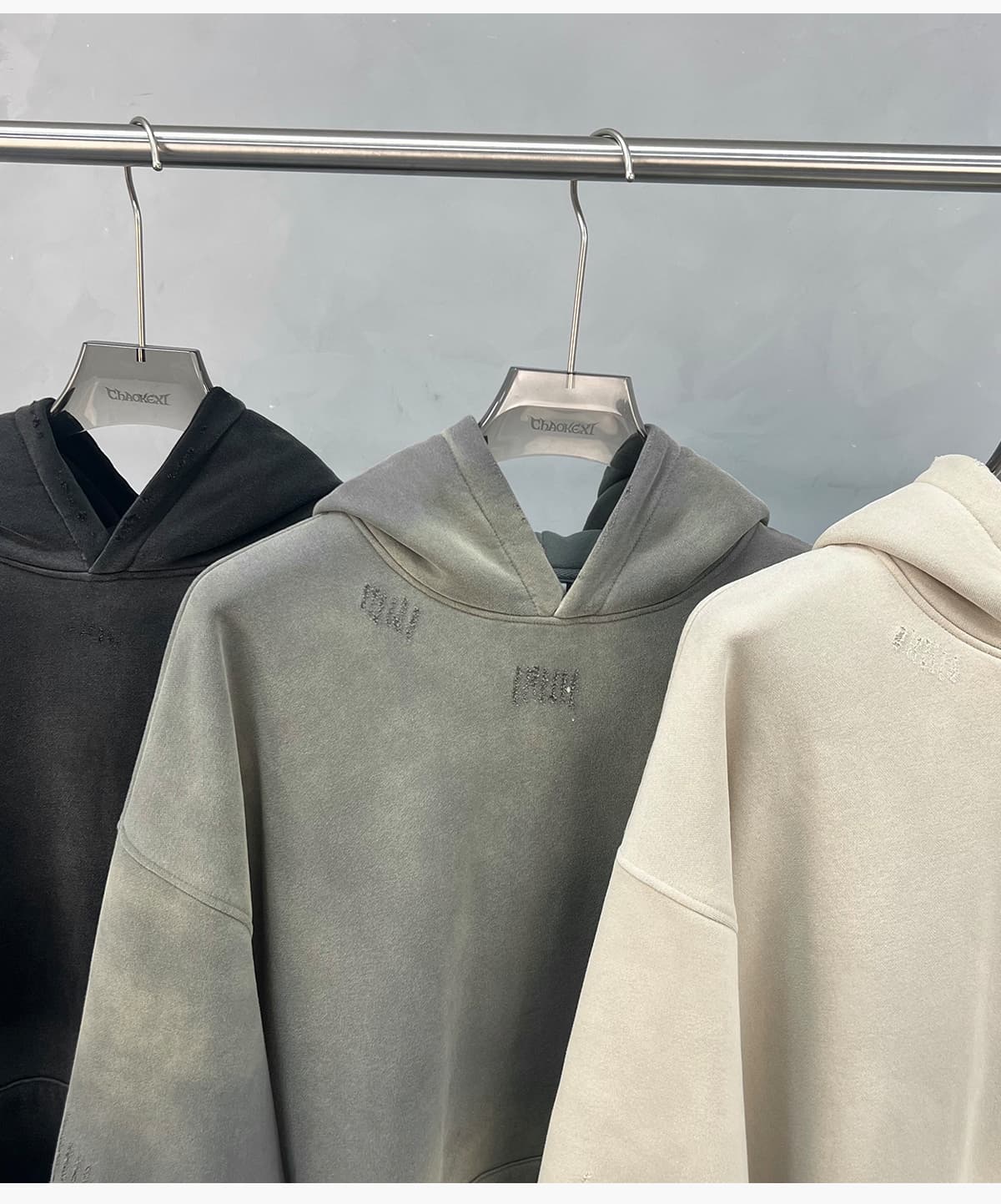 Fleece 360Gsm Spray-Dye Distressed Wash Hoodie – detail 10