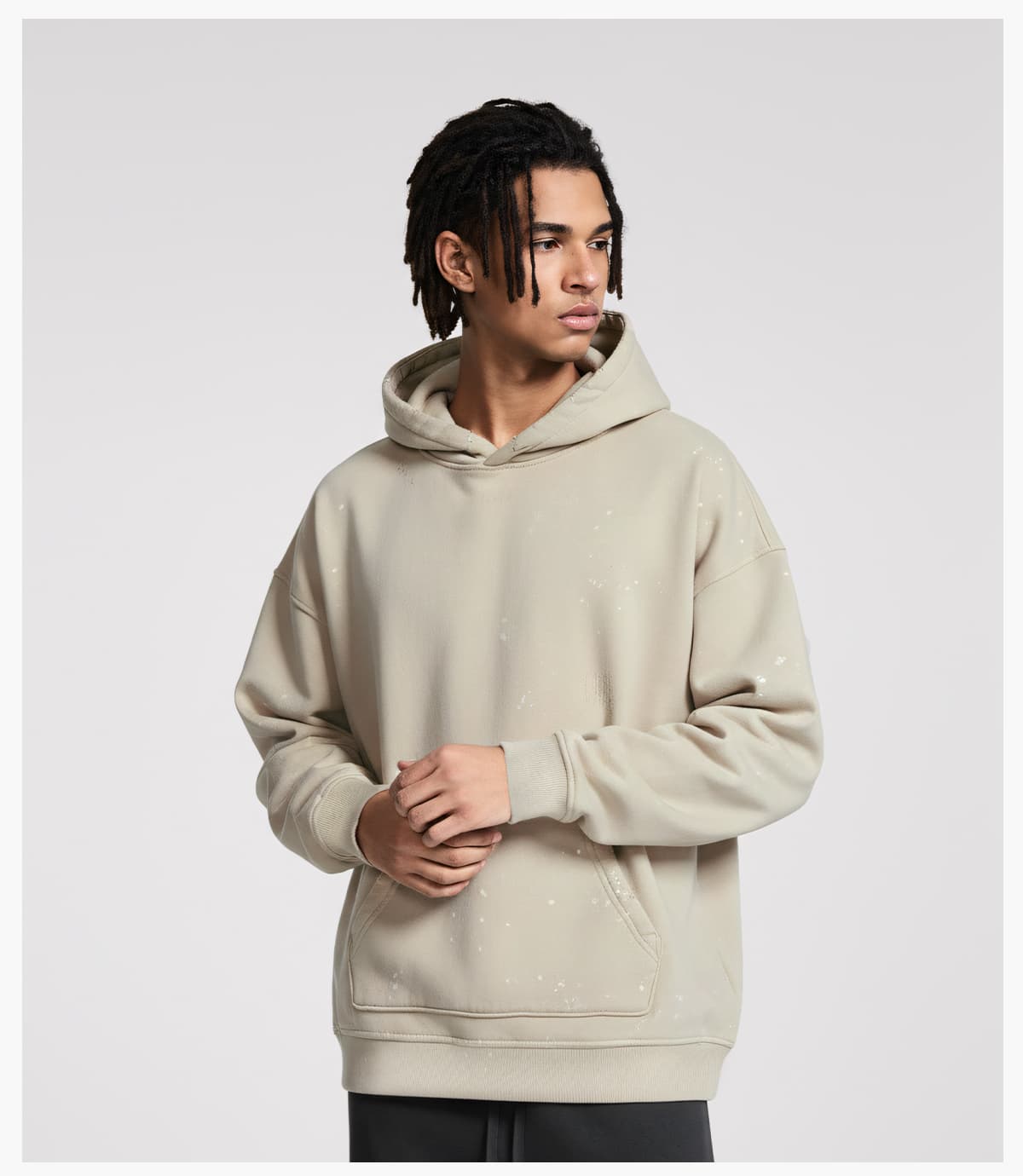 Fleece 360Gsm Spray-Dye Distressed Wash Hoodie – detail 8