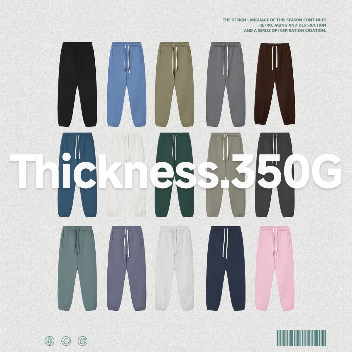 Heavy 350Gsm Fleece Oversized Jogger thumbnail 3