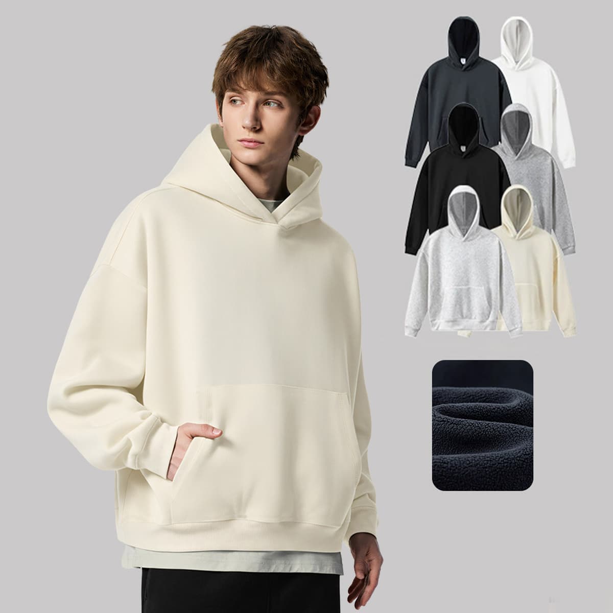 Heavy 500Gsm Polar Fleece Boxy Fit Hoodie