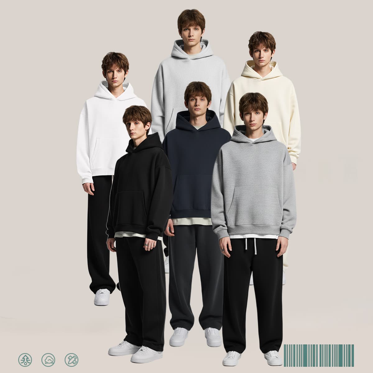 Heavy 500Gsm Polar Fleece Boxy Fit Hoodie thumbnail 2