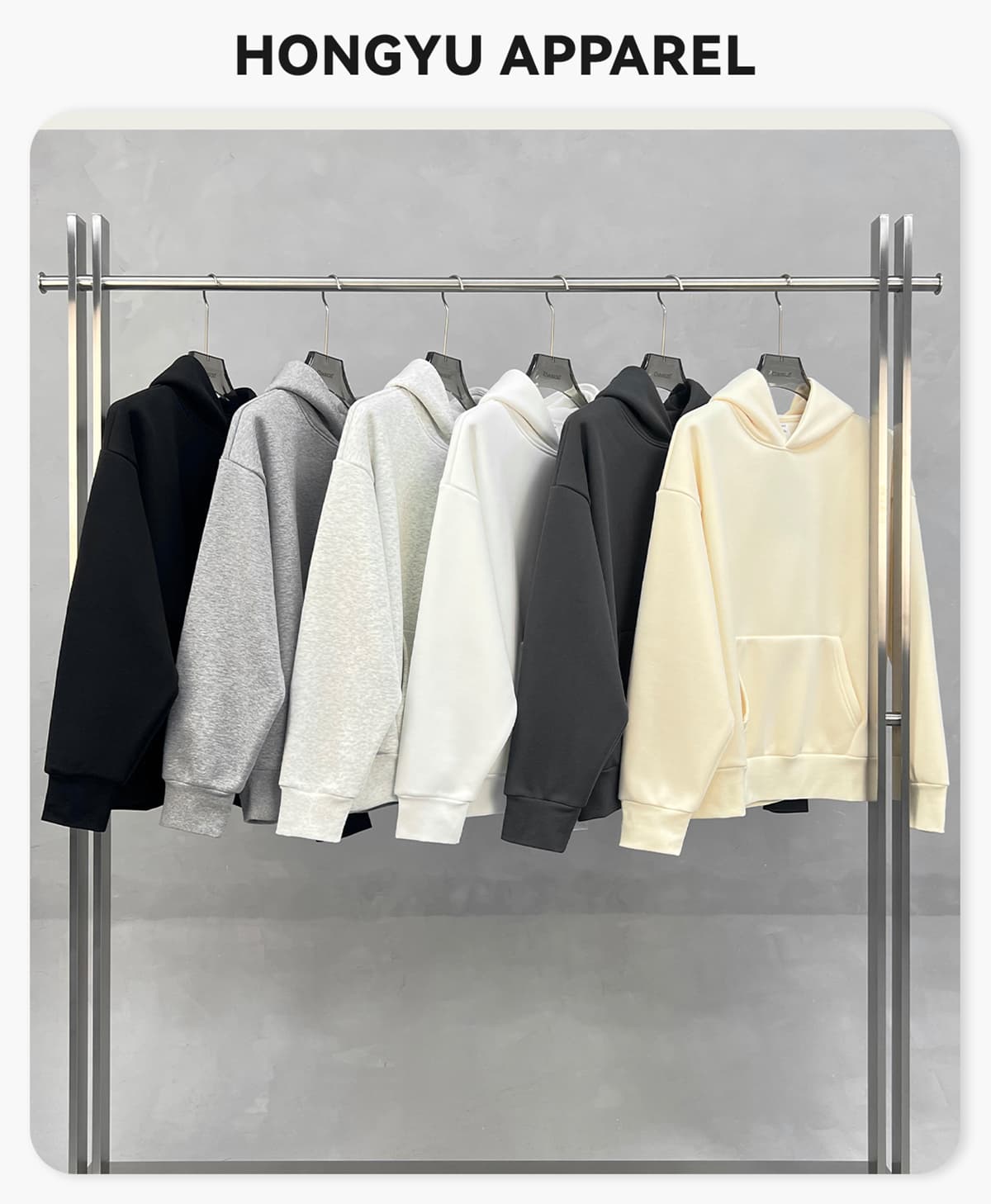 Heavy 500Gsm Polar Fleece Boxy Fit Hoodie – detail 1