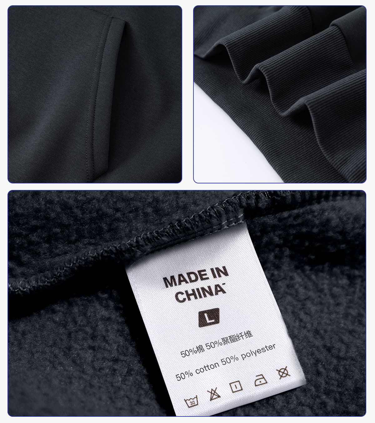 Heavy 500Gsm Polar Fleece Boxy Fit Hoodie – detail 6