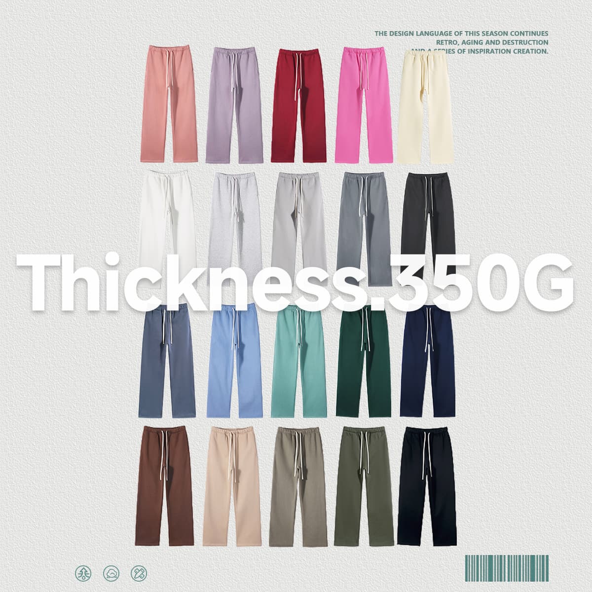 Heavy 350Gsm Fleece Oversized Sweatpant thumbnail 2