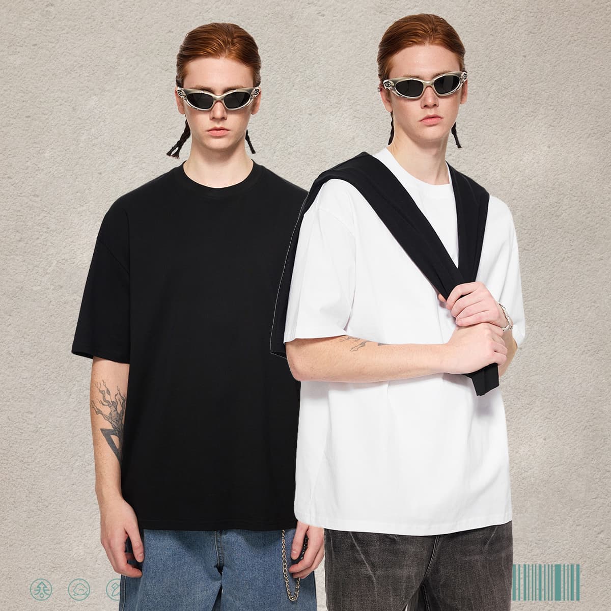Lightweight 190GSM 20s 100% Cotton Oversized T-shirt thumbnail 2