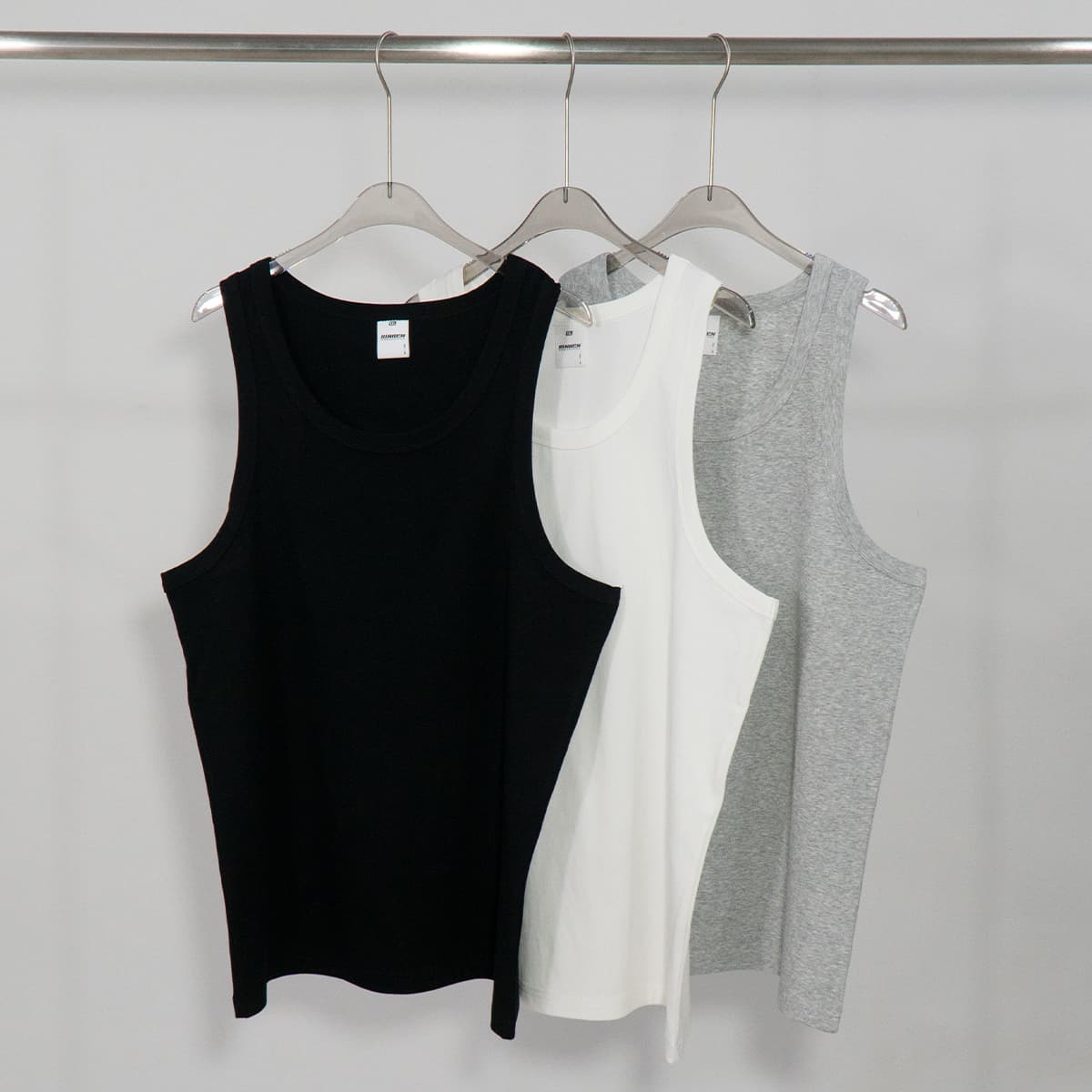 Sporty 315g Fitted Racerback Tank Top For Men thumbnail 2