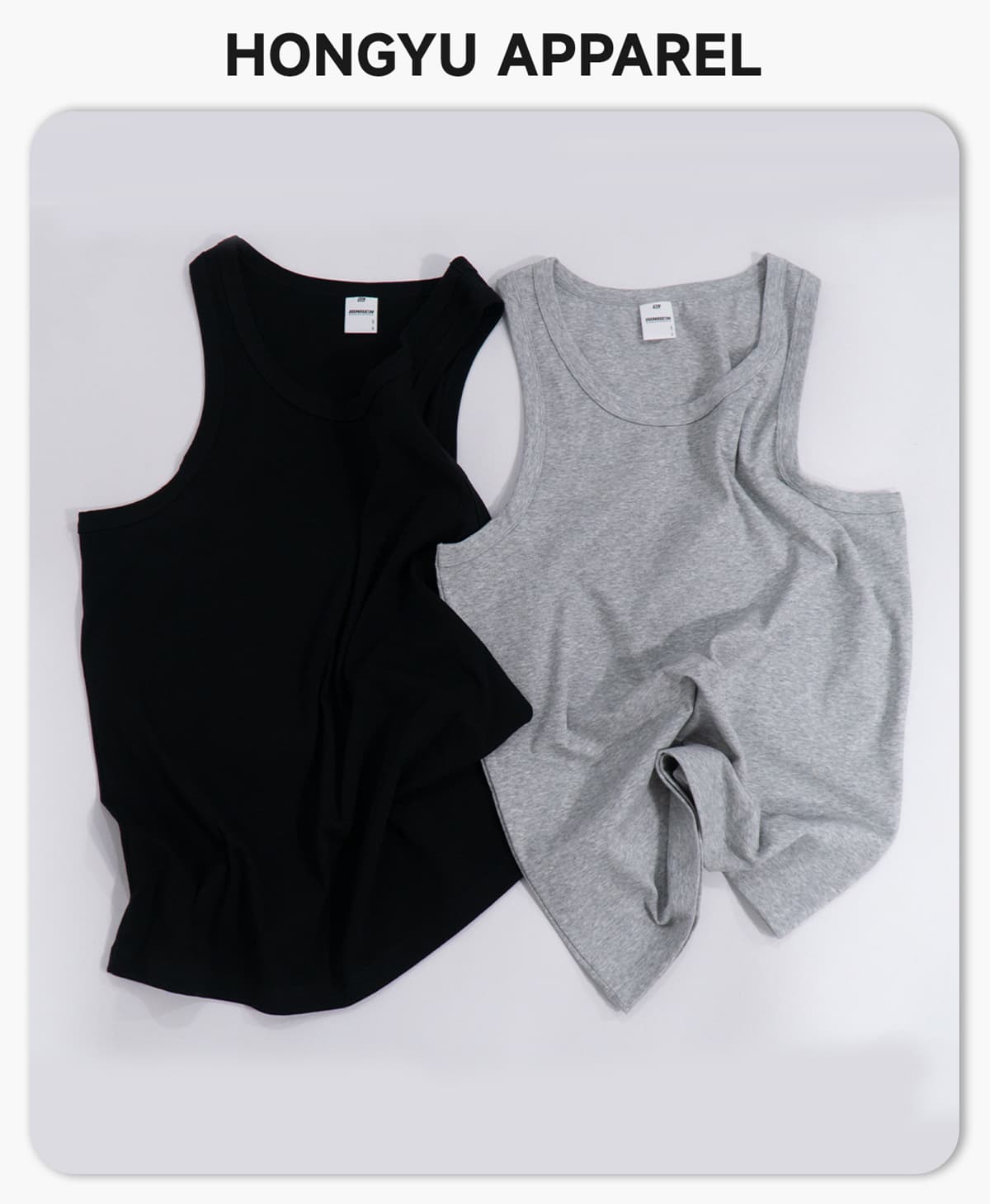 Sporty 315g Fitted Racerback Tank Top For Men – detail 1