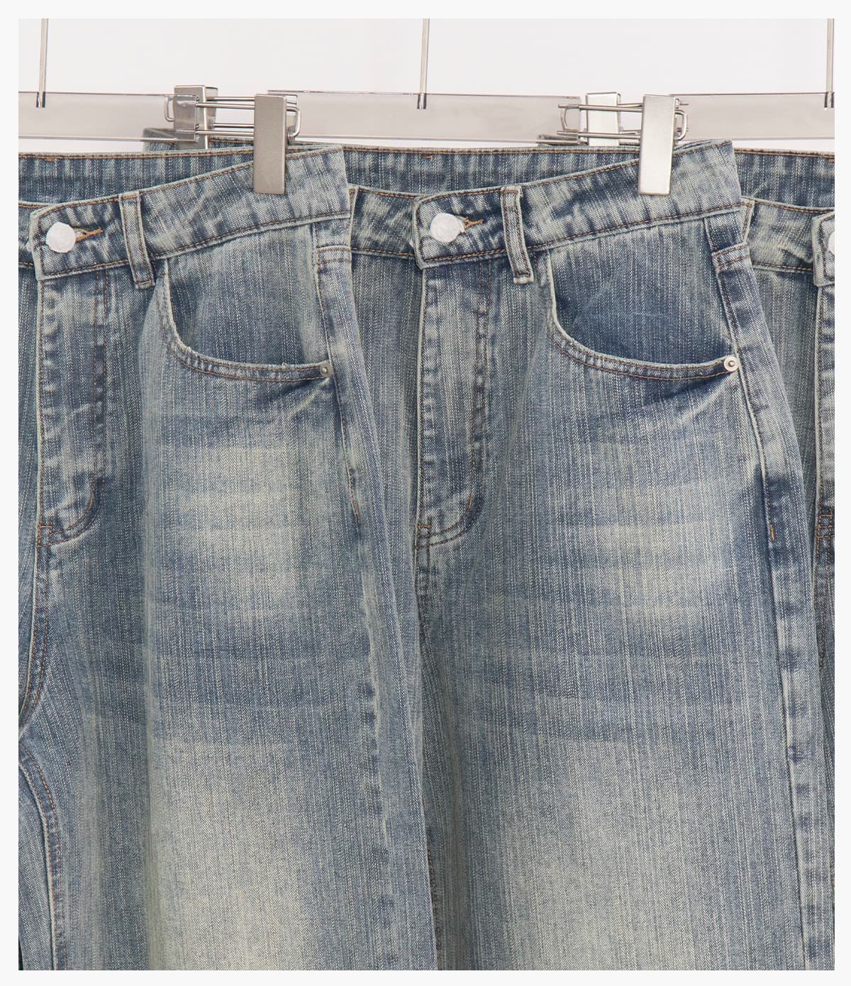 Heavy 430g Distressed Straight-Leg Jeans – detail 8