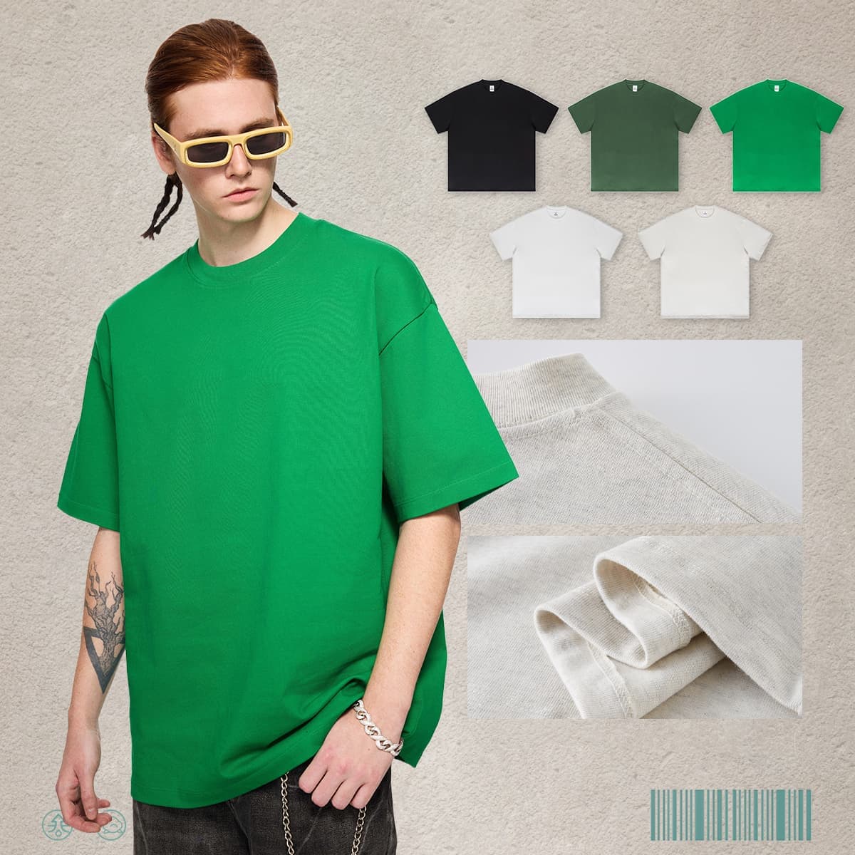 Heavy 425 GSM 16s 100% Cotton Oversized T-Shirt
