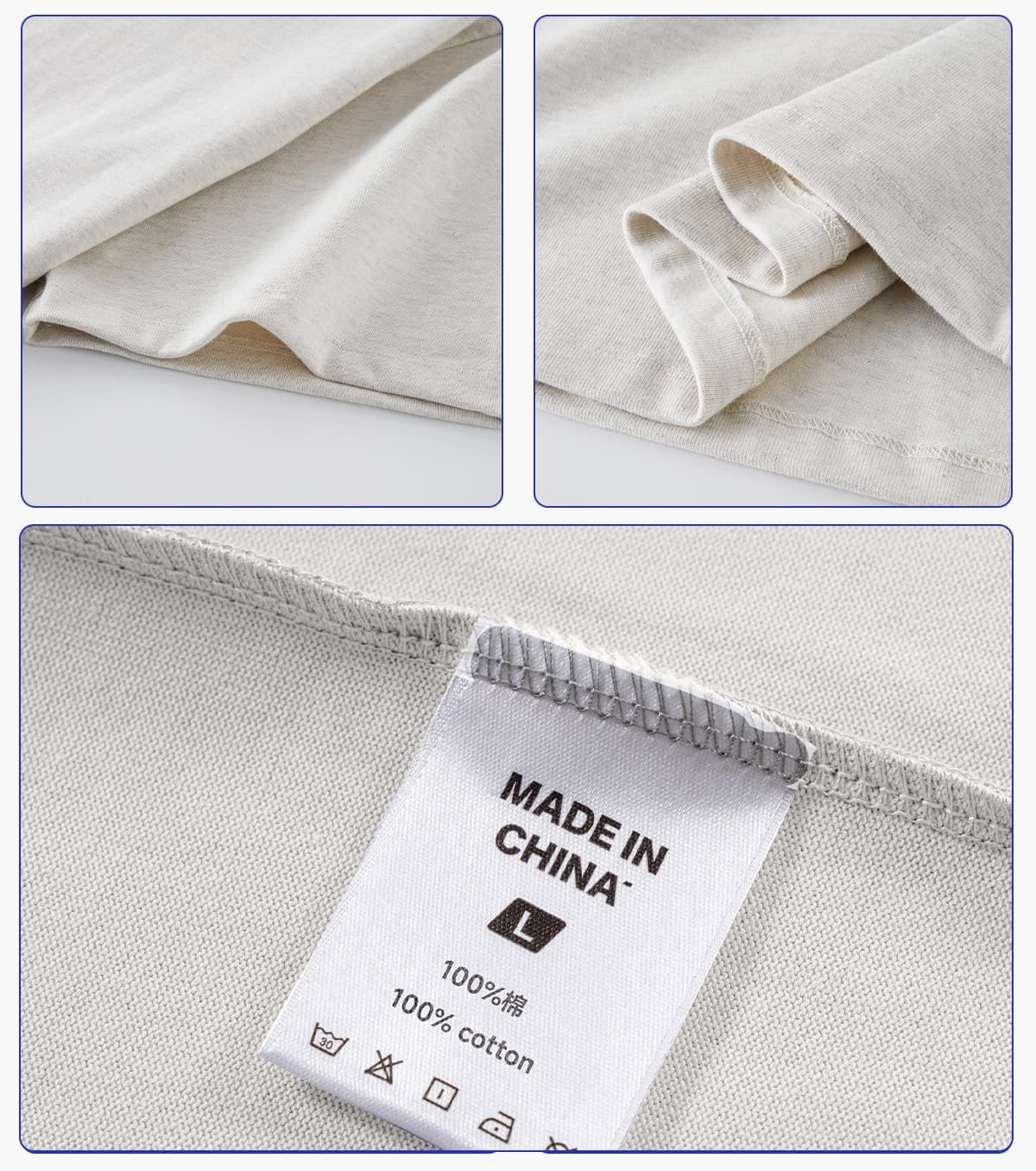 Heavy 425 GSM 16s 100% Cotton Oversized T-Shirt – detail 5