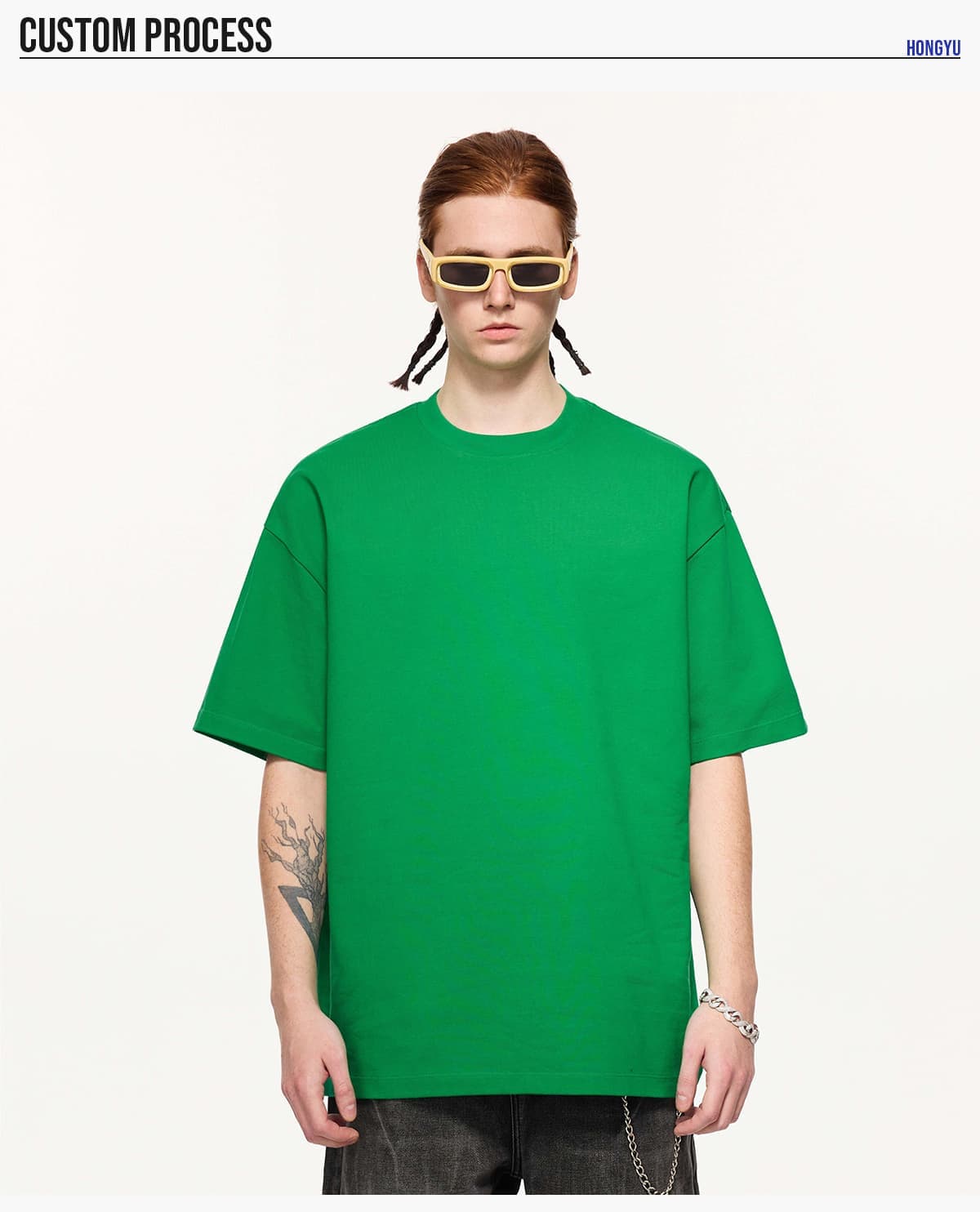 Heavy 425 GSM 16s 100% Cotton Oversized T-Shirt – detail 7