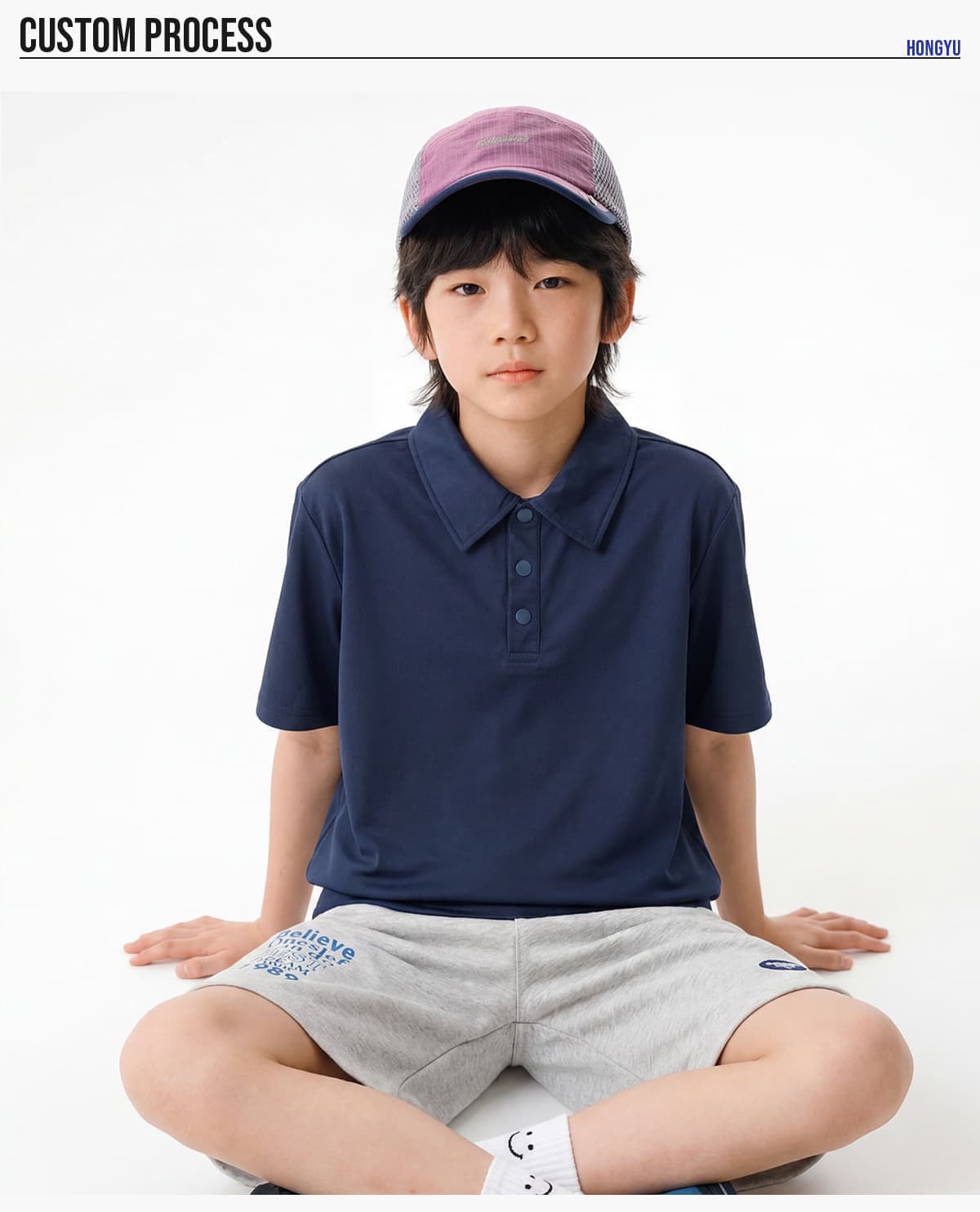 Kids‘ Cooling Quick-Dry 160G Pique Polo Shirt – detail 8