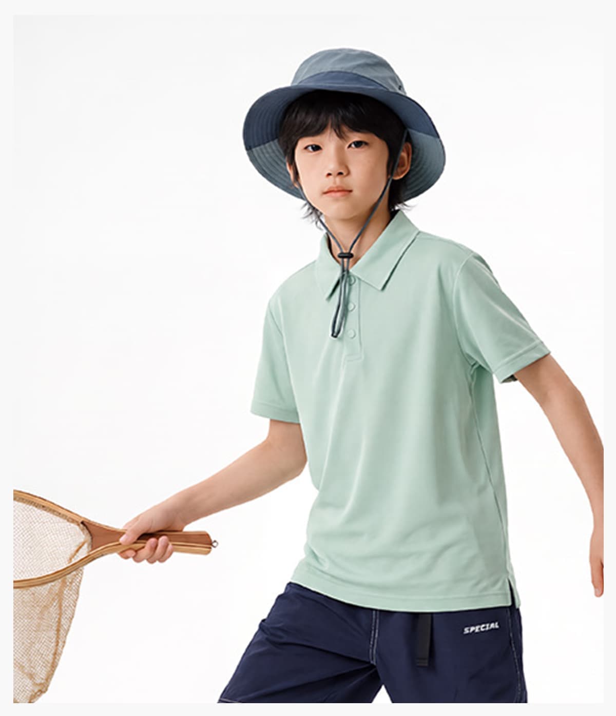 Kids‘ Cooling Quick-Dry 160G Pique Polo Shirt – detail 10