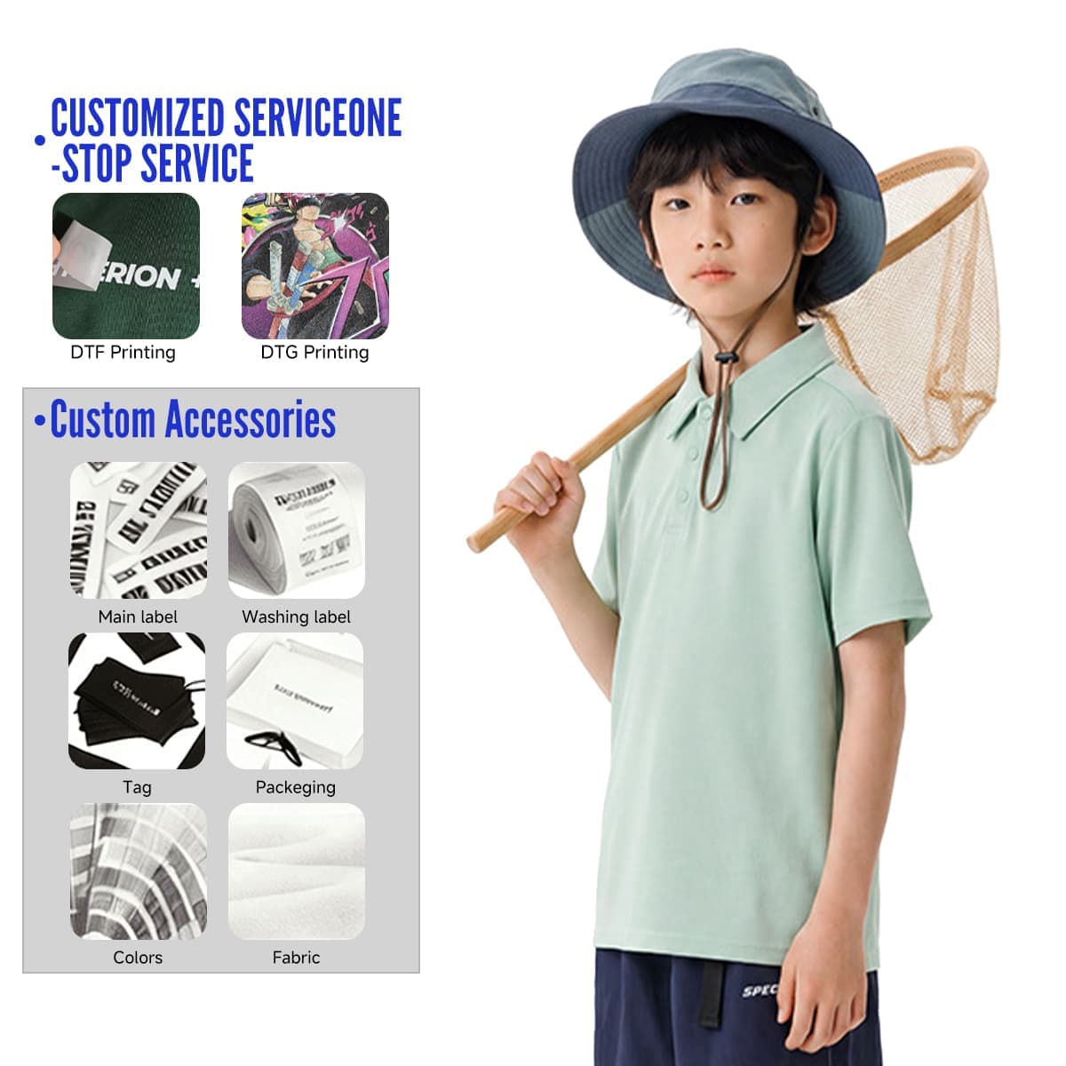 Kids‘ Cooling Quick-Dry 160G Pique Polo Shirt thumbnail 2