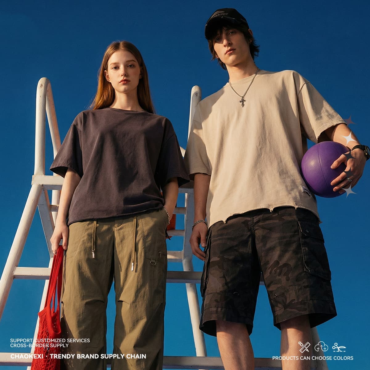 Boxy 270g Washed Distressed Hem Cotton T-Shirt thumbnail 2