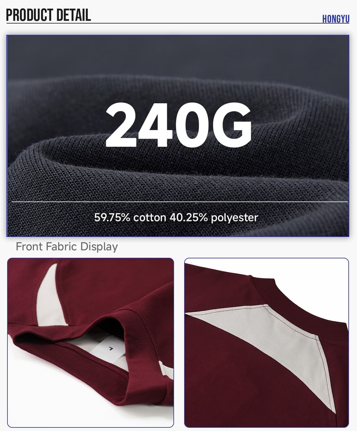Outdoor Cooling Colorblock 240GSM Quick-Dry Tee – detail 4