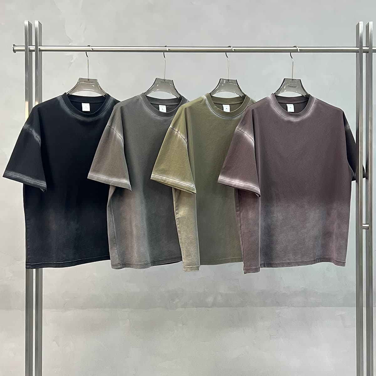 Spray Fade Washed 100% Cotton Oversized T-Shirt thumbnail 2