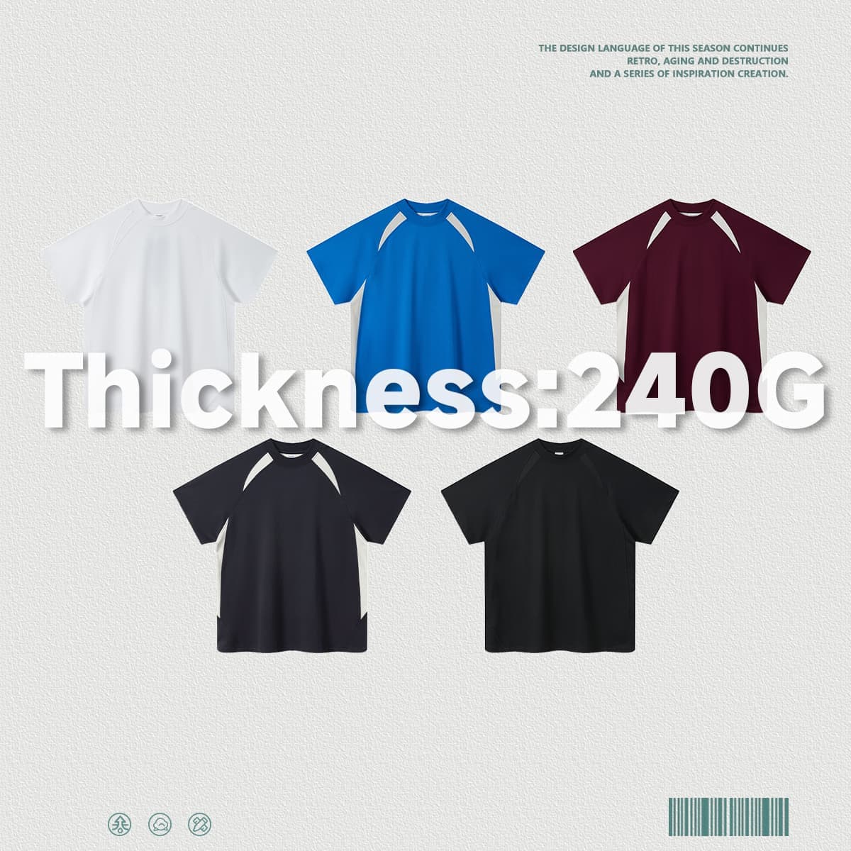 Outdoor Cooling Colorblock 240GSM Quick-Dry Tee thumbnail 3