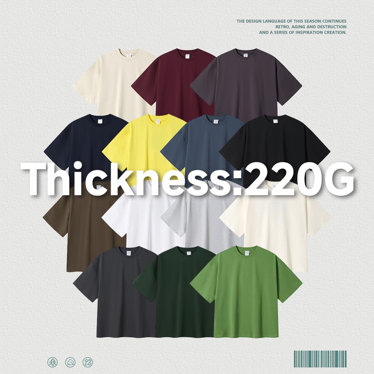 Boxy Cropped 220Gsm Sorona Cooling T-Shirt thumbnail 2