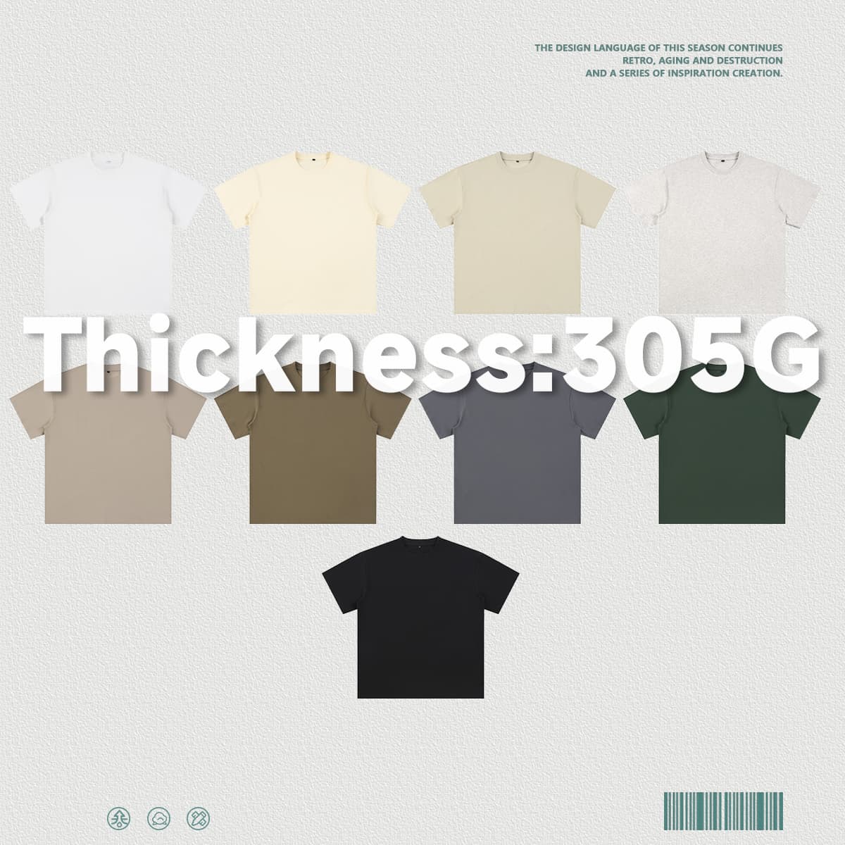 Breathable Quick-Dry Cotton 305G Kid’s Oversized T-Shirt thumbnail 2