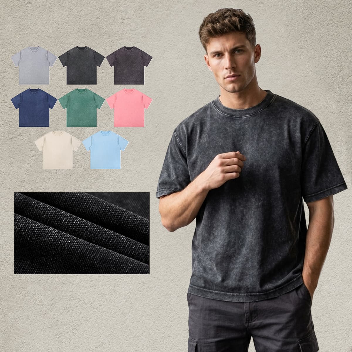 Oversized Cotton 275G Wash Boxy Fit T-Shirt