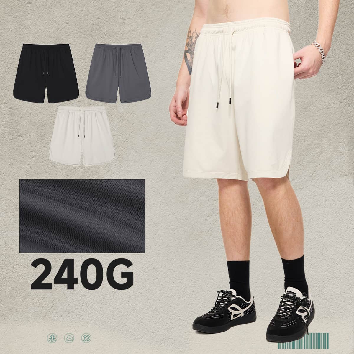 Outdoor Lightweight 240g Quick-Dry Mesh Casual Shorts