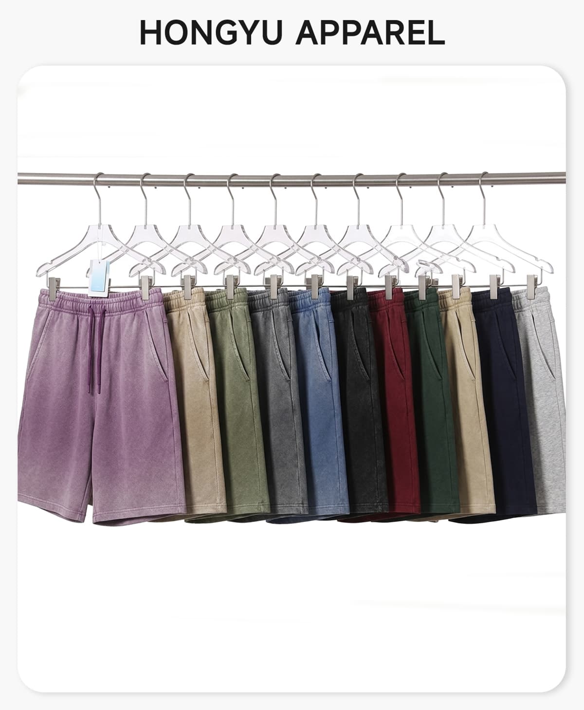 Waffle 270G Vintage Wash Distressed Shorts – detail 1