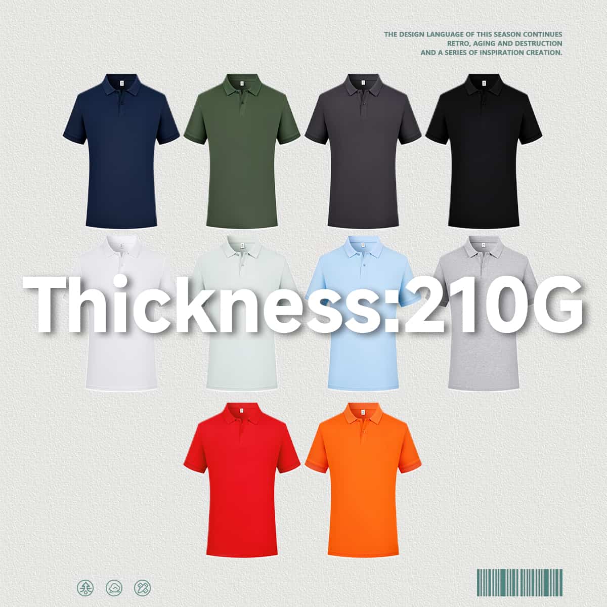 40s 210GSM Cooling Breathable Polo Shirt thumbnail 2