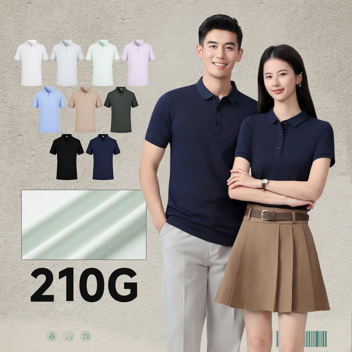 Long-Staple Cotton 32s 210GSM Polo Shirt